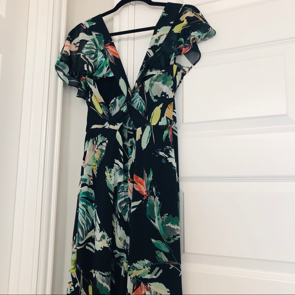 Gianni Bini Tropical Twist Back Jumpsuit, Size M